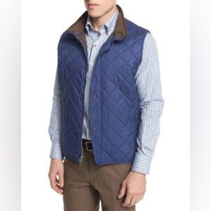 Peter Millar Blue Quilted Vest
